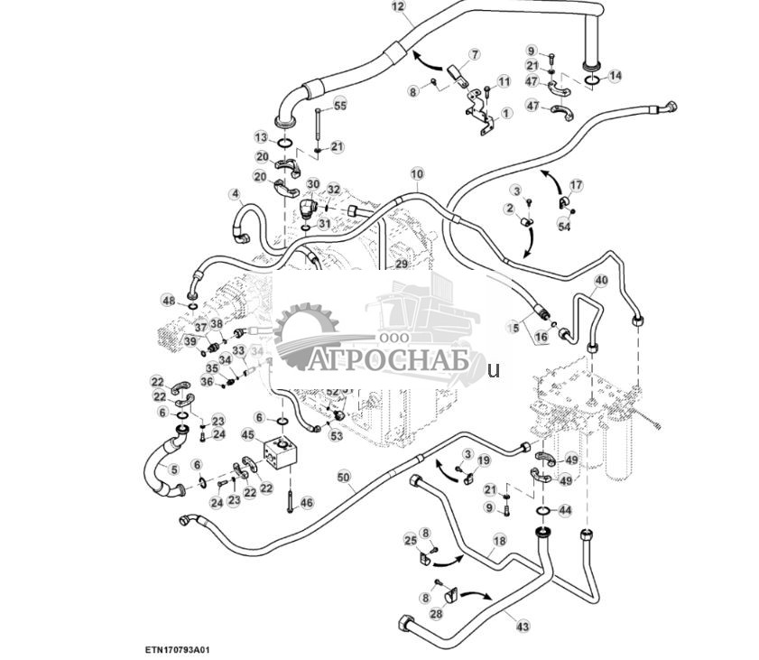 Гидравлические линии, стандартный расход, с PTO, (для стран СНГ, Европы, Северной Африки, Ближнего Востока) (12) ( - 804100) - ST860590 650.jpg